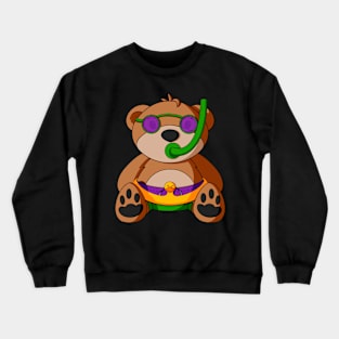 Poolside Teddy Bear Crewneck Sweatshirt